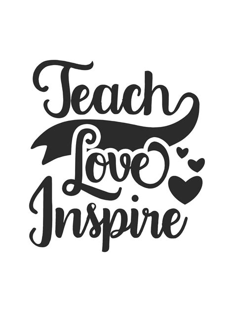 Teach Love Inspire Svg Teacher Appreciation Svg Cricut Cut Etsy Canada