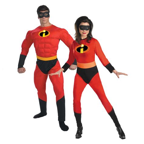 The Incredibles Mr Incredible And Mrs Incredible Couples Costumes Clever Halloween Costumes