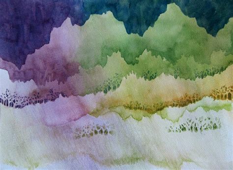 Negative Watercolor Painting Landscape Brushnpaper