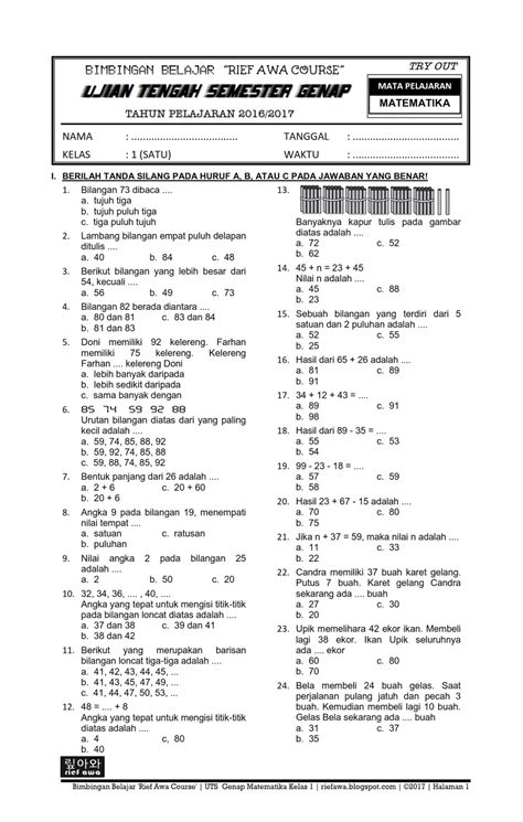 Materi matematika kelas 3 sd semester 1 pdf
