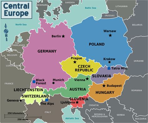 Carta geografica stati europei monarchici costituzi. Mappa dell'Europa Centrale Politico Images - Frompo