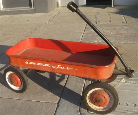 Uhuru Furniture And Collectibles Sold Little Red Metal Wagon 45