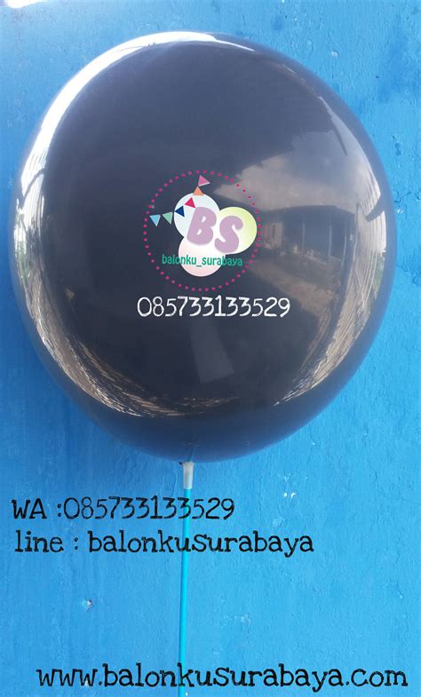 Balon Ulang Tahun Latex Premium Warna Hitam Metalik Balonku Surabaya