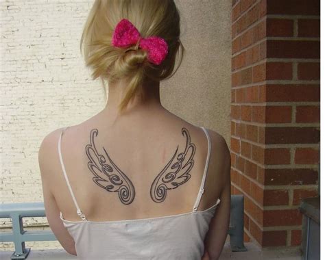 Absolutely Cool And Powerful Wings Tattoo Design Girl Tattoos