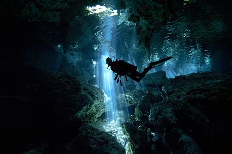 Lights Rays In An Underwater Cave By Brian Heinrichs Photo 48849894