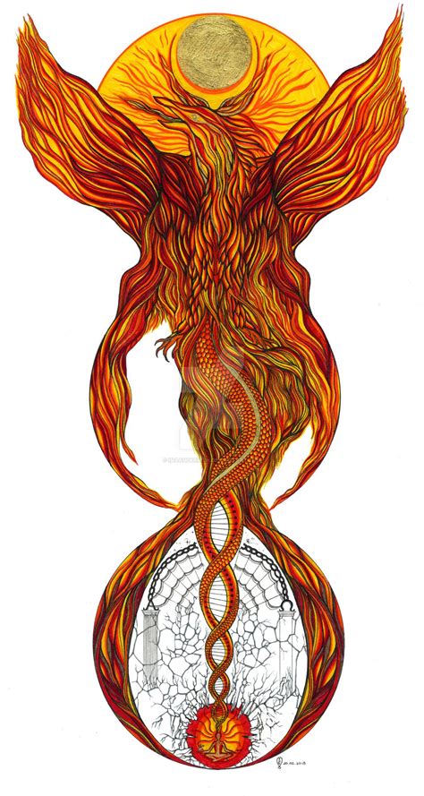 Resurrection Original By Inaauderieth On Deviantart Phoenix Symbolism