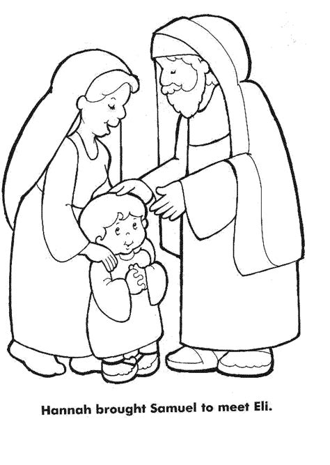 Hannah Prays For A Child Coloring Page
