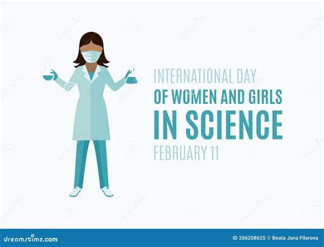 international day of women and girls in science vector stock vector illustration of human