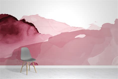 Watercolour Pink Wallpaper Mural Abstract Wallpapers Wall Murals