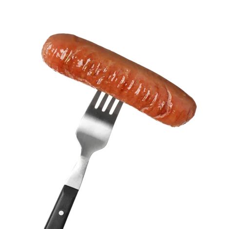 Sausage Prick With A Fork ⬇ Stock Photo Image By © Valentynvolkov