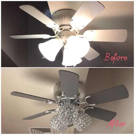 The same way you spray your walls. DIY Ceiling Fan Update Chrome & gray spray paint + new ...