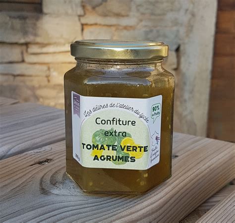 Confiture de tomate verte aux agrumes 300 g Lycée Agricole