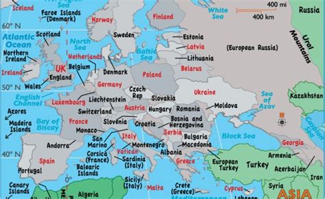 Map Of Europe With Country Names And Capitals Secretmuseum Theme Loader