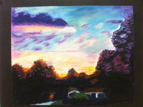 The Laker Gallery Oil Pastel Landscape