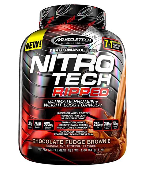 Muscletech Nitrotech Ripped Whey Protein Powder 4 Lb Buy Muscletech