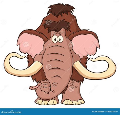 Mammoth Cartoon Character Stock Vector Illustration Of Creature