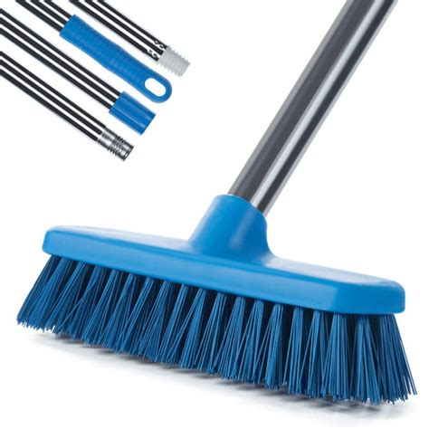 Meibei Floor Scrub Brush With Adjustable Long Handle 54 Inch Stiff