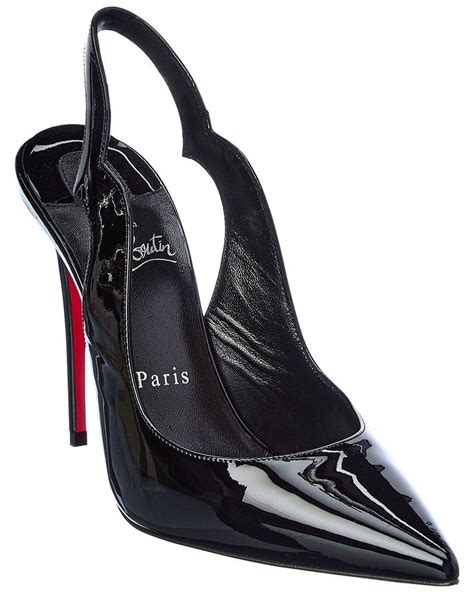 Christian Louboutin Hot Chick Sling 100 Patent Slingback Pump In Black Lyst