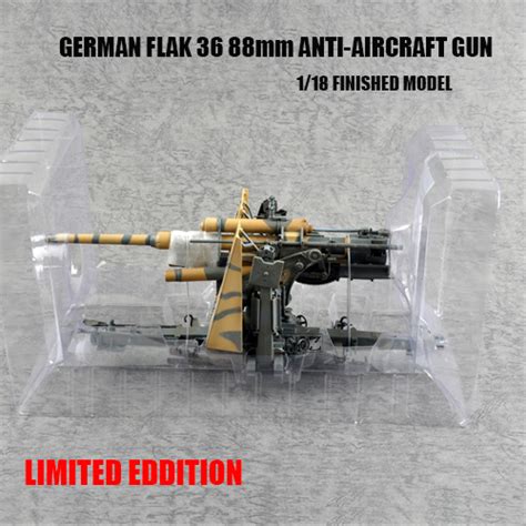 German Flak 36 88mm Anti Aircraft Gun 118 Gun Easy Model Finished Non