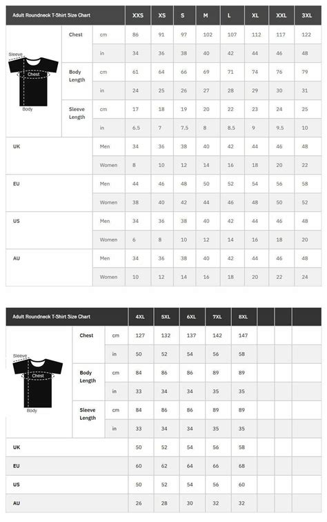 Gildan 5000 Size Chart Guide T Shirt Size Chart G5000 Atelier Yuwa