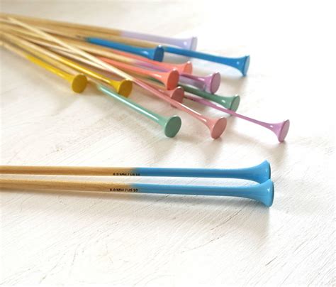 Shop a variety of circular knitting needles, interchangeable knitting needles, bamboo & more! Wooden Knitting Needles Rainbow Dip Painted Set By ...