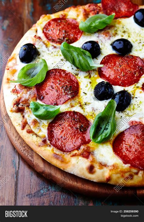 Pizza Salami Image And Photo Free Trial Bigstock