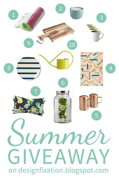 Enter daily in this home giveaway for a chance to win a home in asheville, nc, beaufort, sc, pine mountain, ga, or bryan, tx. Summer Home Decor Giveaway! | Design Fixation