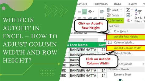 Where Is Autofit In Excel How To Adjust Column Width And Row Height