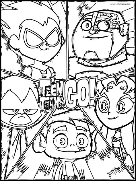 Red Titan Coloring Page Teen Titans Go Coloring Page