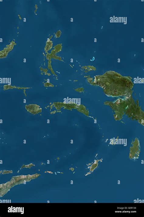 Satellite View Of The Maluku Islands Indonesia This Image Was