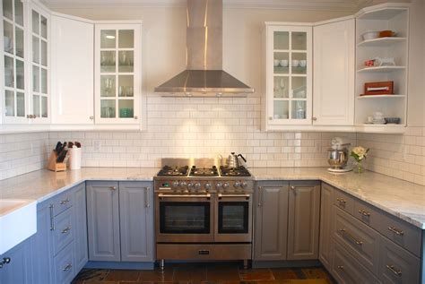 White Upper Cabinets With Gray Lower Cabinets Gemma Endrizzi