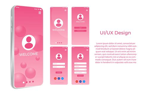 Welcome Screen Login And Register On Screen Log In And Sign Up Ui Ux