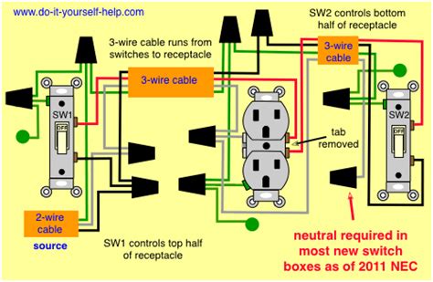 Wiring a light switch wiring diagram: A Two Switch Outlet Wiring | schematic and wiring diagram