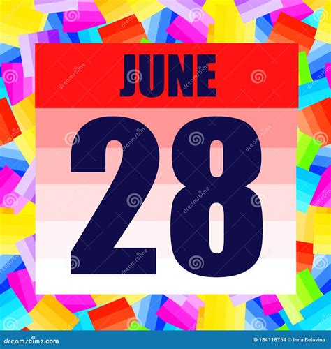 June 28 Icon For Planning Important Day Banner For Holidays And