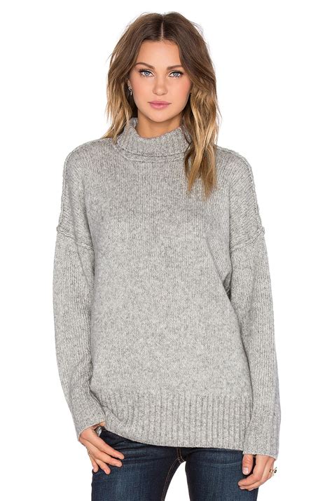 Nlst Oversized Turtleneck Sweater In Heather Grey Revolve