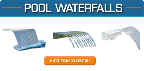 This way, the water travels further and will hit the pool surface with greater force—making a bigger sound to enjoy. Pool Waterfalls - Swimming Pool Waterfall - INYOPools.com
