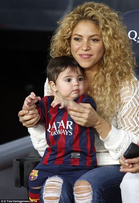Shakira Cheers On Husband Gerard Pique Alongside Baby Milan Who