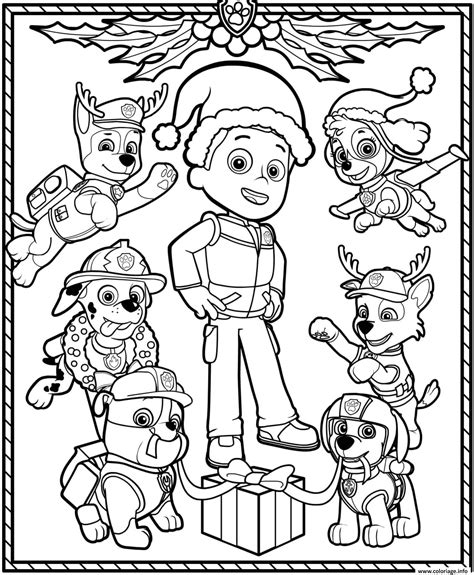 dessin à imprimer Dessin Pat Patrouille Noel A Imprimer