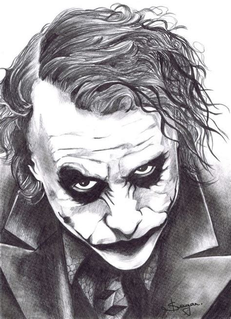 Joker Face Drawing Sketch Drawing Skill