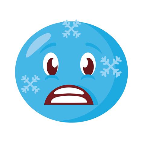 Frozen Emoji Face Classic Flat Style Icon 2516507 Vector Art At Vecteezy