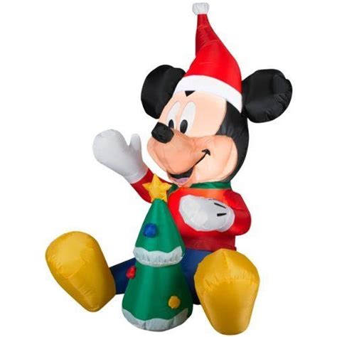 Disney Airblown Inflatable 35 Ft Mickey With Christmas Tree That Lights