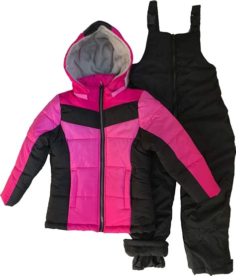 Snowsuits For Kids Girls Ombre Dip Dye 3 Piece Snowsuit 56 Pink