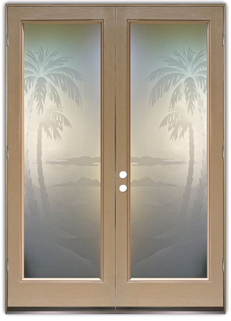 Explore 5 listings for front doors with leaded glass at best prices. Palms 2D Private Pair Etched Glass Doors Beach Decor