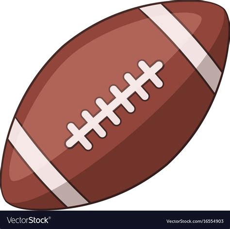 Rugby Ball Icon Cartoon Style Royalty Free Vector Image