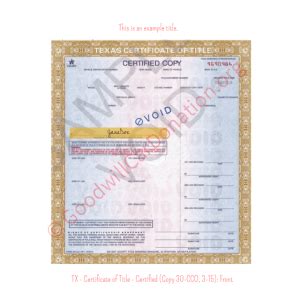 We did not find results for: Texas Vehicle Title Transfer | Texas Title Information