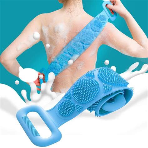 Silicone Bath Scrubber For Back Shower Body Exfoliating Scrubber Scrubbex™ Zaavio®