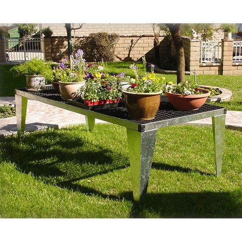 Greenhouse benches can be made of a variety of materials, sizes and designs to suit the many specific needs of different plant growers in various geographic locations. Portable Steel Bench | Steel bench, Build a greenhouse, Lean to greenhouse