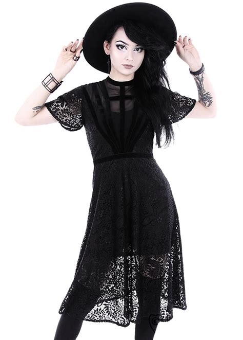 Restyle Black Dahlia Gothic Dress Attitude Clothing