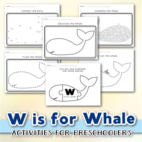 Free Printable Whale Activities For Preschoolers