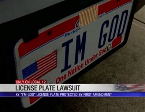kentucky nixed man s license plate about god for being vulgar he sued